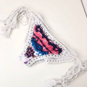 Crochet Side Tie Bikini Bottoms / Swimwear Bottoms
